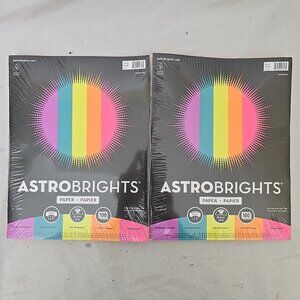 2 PACK Astrobrights Color Cardstock 8.5"x 11" 24lb Tropical 5-Color 200 Sheets